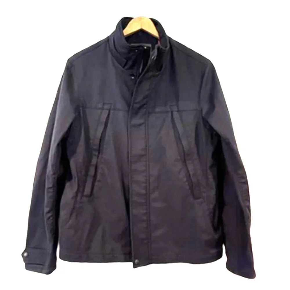 Banana Republic Navy Blue Men's Jacket Coat Zip/Snap Front Medium